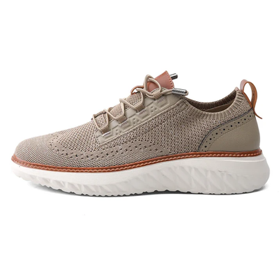 Men’s Mesh Lace-Up Sneakers - Breathable Upper and Low Top Design