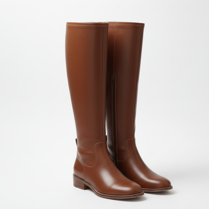 Genuine Leather Boots for Women | Low Block Heel