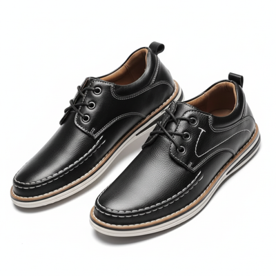 Men’s Lace-Up Dress Shoes – Moc Toe Formal Business Shoes
