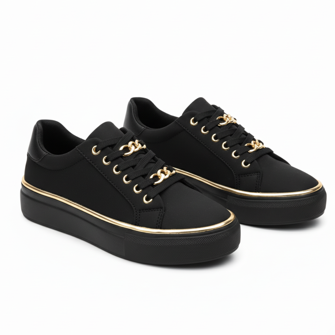Women’s Gold-Accent Sneakers