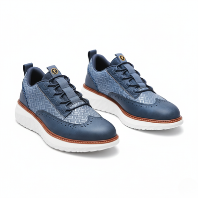 Men’s Low Top Lace-Up Sneakers - Structured Upper Casual Trainers
