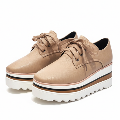 Women’s Platform Lace-Up Shoes | Layered Sole with Defined Shape