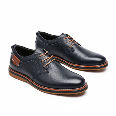 Men’s Derby Lace-Up Shoes - Textured Formal Smart Casual Shoes