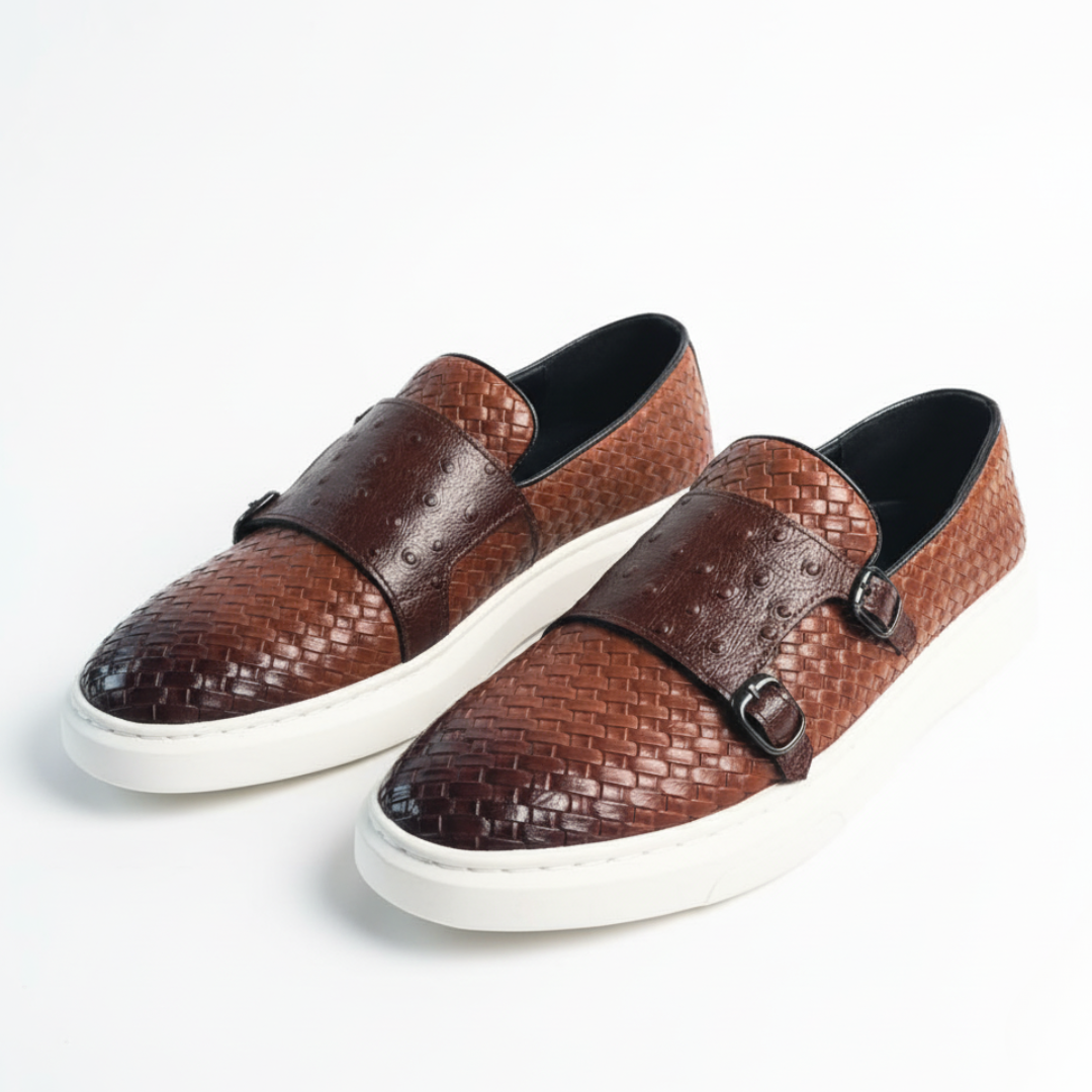 Double Buckle Sneakers for Men | Durable Sole