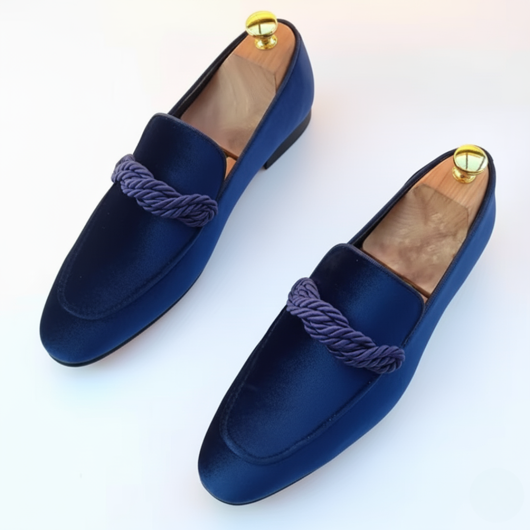 Velvet Loafers for Men | Rope Detailing