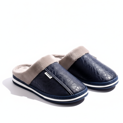 Indoor Cushion Slippers - Footbed Rubber Sole