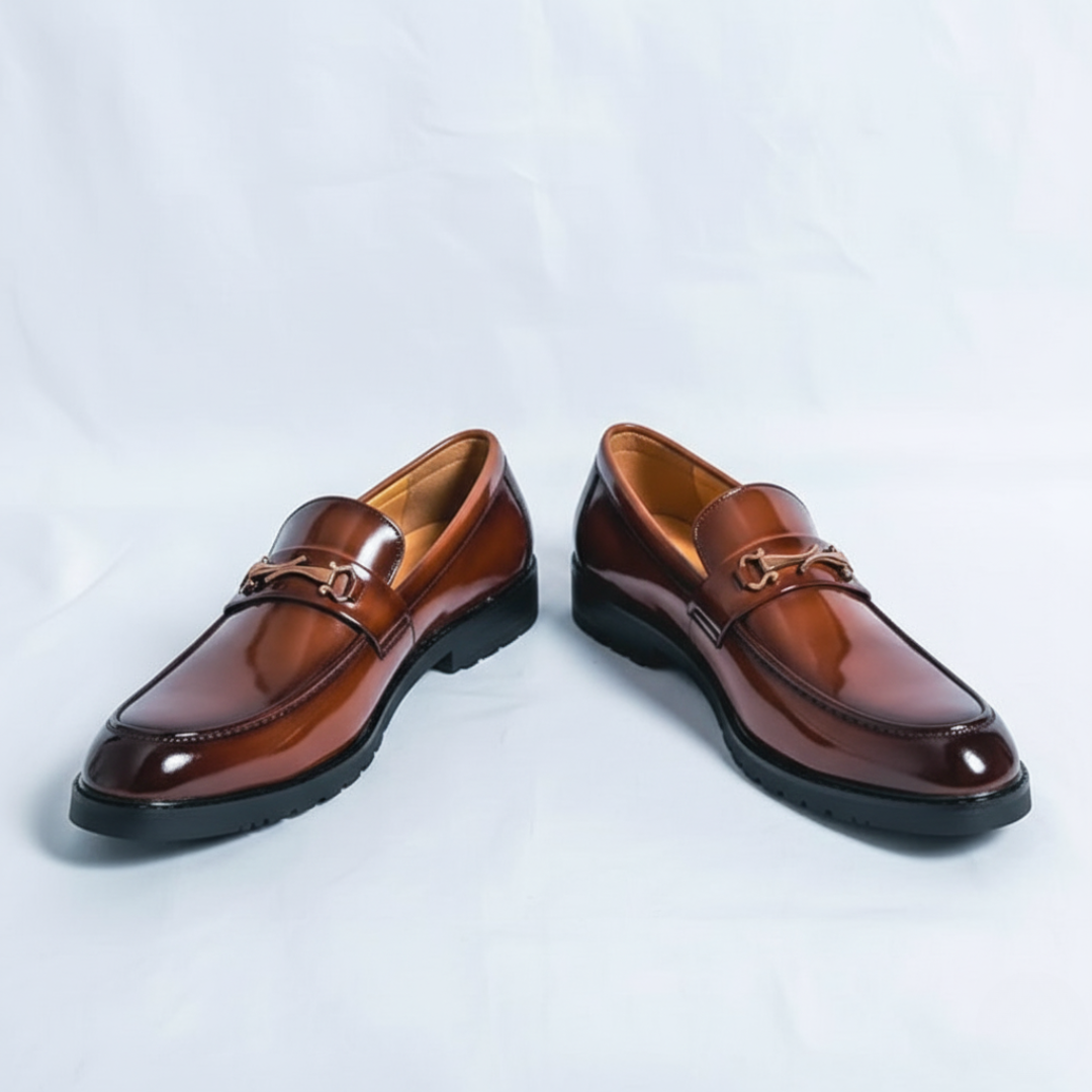 Glossy Loafers for Men | Slip-On Design