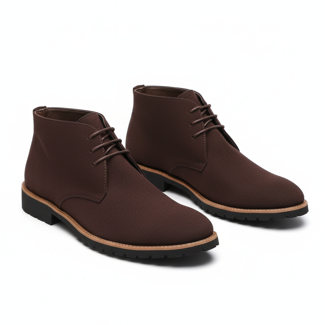 Suede Leather Shoes for Men | Classic Lace-Up Style