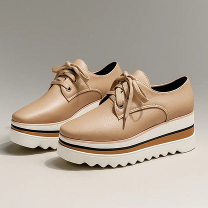 Women’s Platform Lace-Up Shoes | Layered Sole with Defined Shape