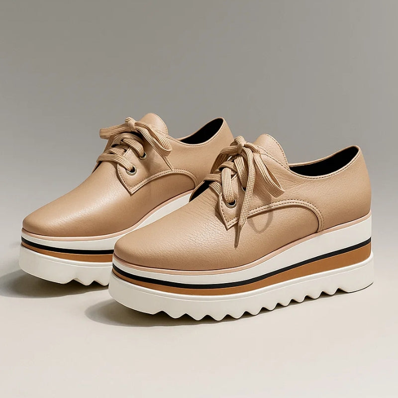 Women’s Platform Lace-Up Shoes | Layered Sole with Defined Shape
