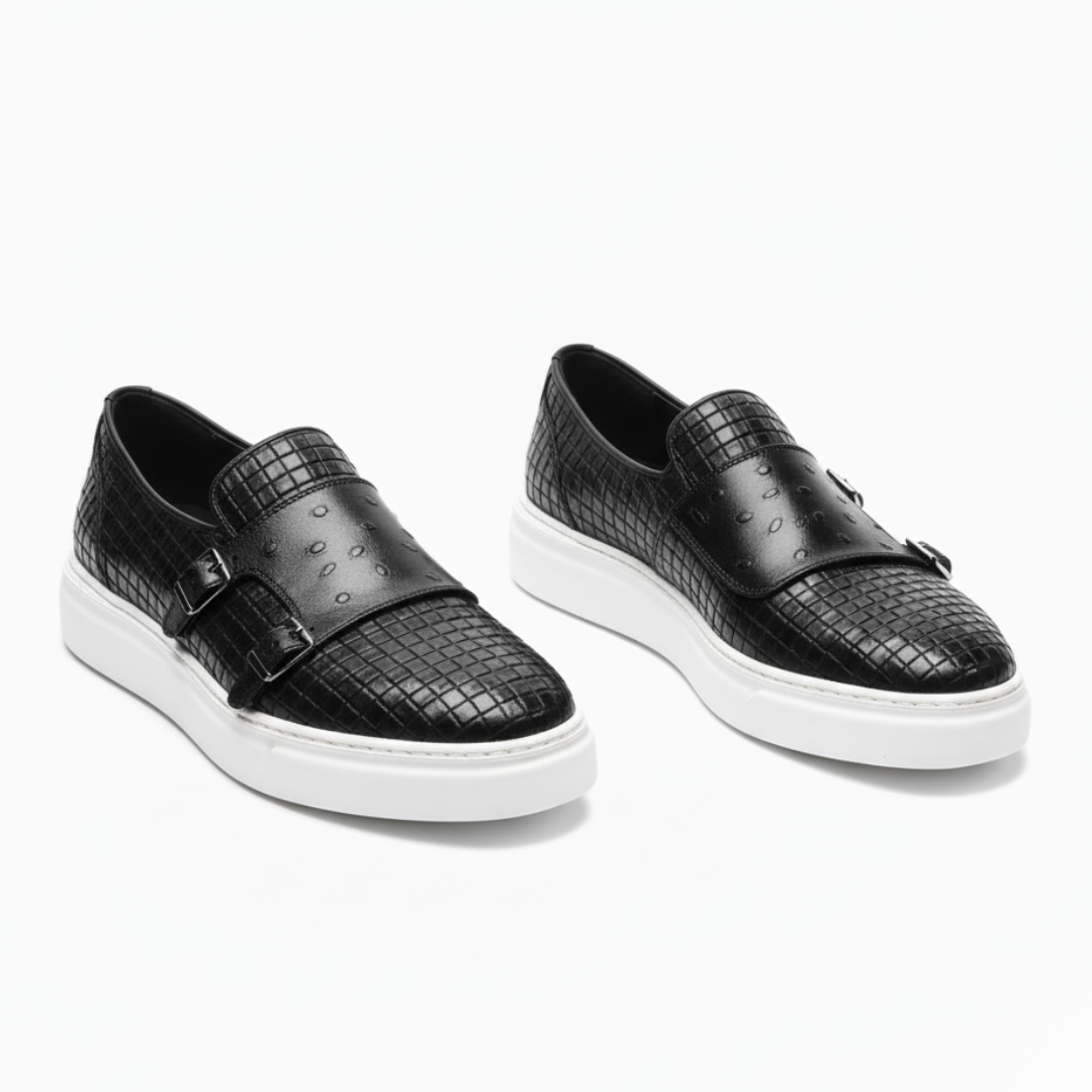 Double Buckle Sneakers for Men | Durable Sole