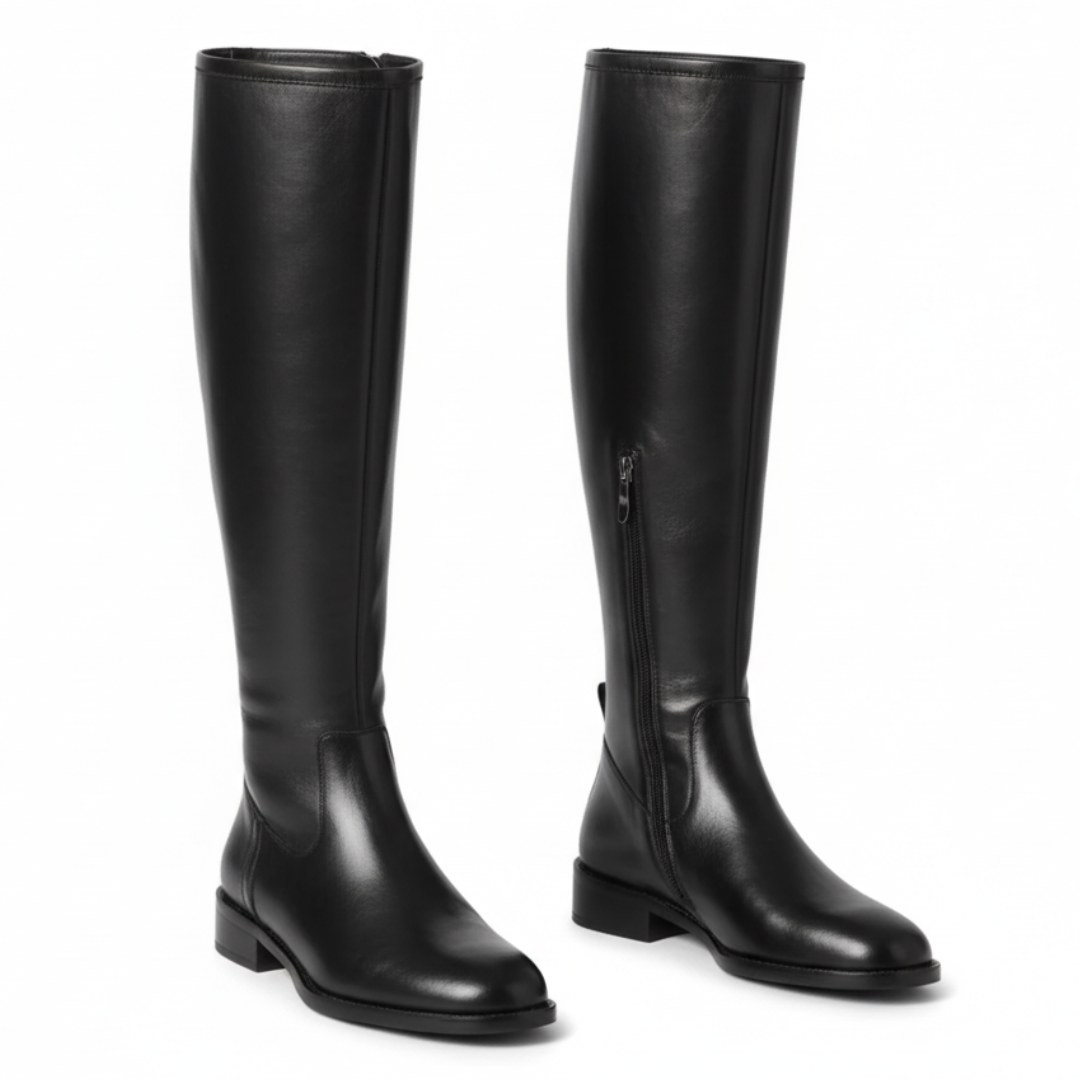 Genuine Leather Boots for Women | Low Block Heel