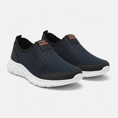 Men’s Slip-On Sneakers – Casual Mesh Walking Trainers