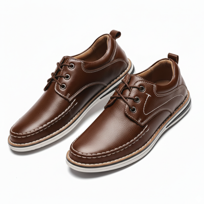 Men’s Lace-Up Dress Shoes – Moc Toe Formal Business Shoes