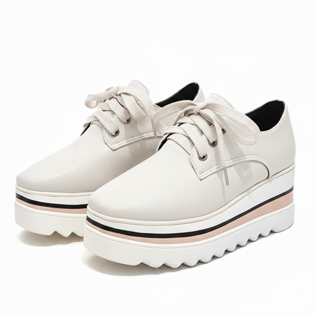 Women’s Platform Lace-Up Shoes | Layered Sole with Defined Shape