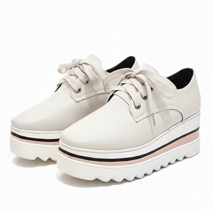 Women’s Platform Lace-Up Shoes | Layered Sole with Defined Shape