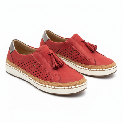 Women’s Perforated Slip-On Loafers - Breathable Casual Flat Shoes