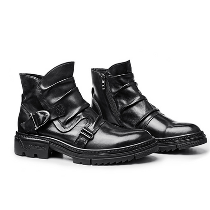 Men’s Biker Boots | Structured Design with Metal Details