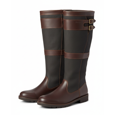 Women’s Knee High Boots – Buckle Strap Tall Boots with Block Heel