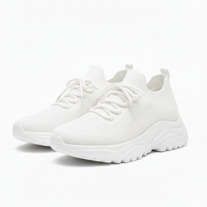 Chunky Knit Sneakers for Women | Ribbed Sock Collar