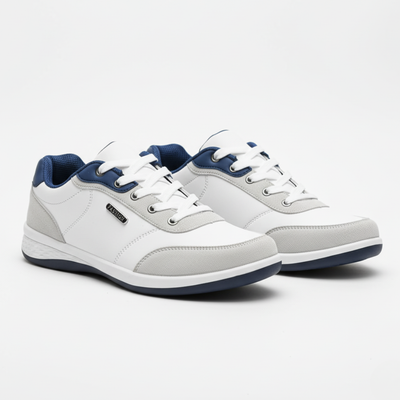 Men’s Low Top Sneakers - Lace-Up Design and Layered Outsole