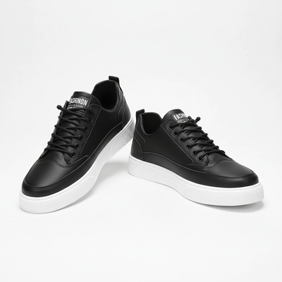 Men’s Zip Sneakers - Side Zipper Low Top Casual Trainers