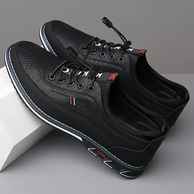 Men’s Multi Panel Lace-Up Sneakers - Low Top Casual Trainers