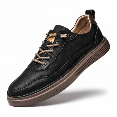 Men’s Low Top Sneakers - Lace-Up Design and Layered Sole