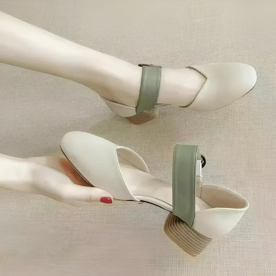 Women’s Wide-Strap Pointed Block Heel