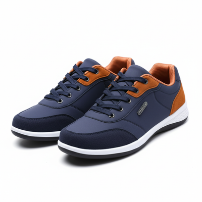 Men’s Low Top Sneakers - Lace-Up Design and Layered Outsole