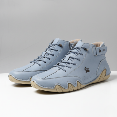 Men’s Mid Top Sneakers – Lace-Up Trainers with Hook Strap