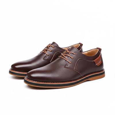 Men’s Derby Lace-Up Shoes - Textured Formal Smart Casual Shoes