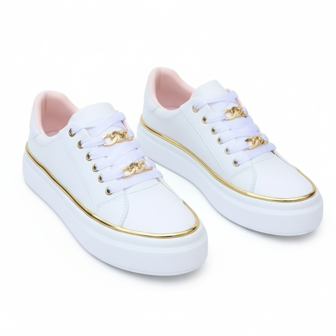 Women’s Gold-Accent Sneakers