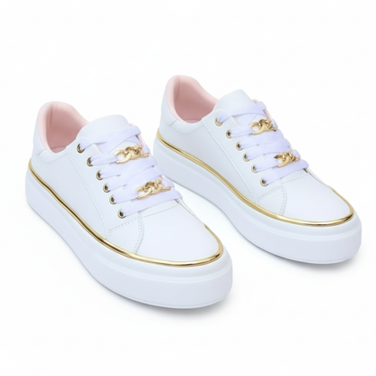 Women’s Gold-Accent Sneakers