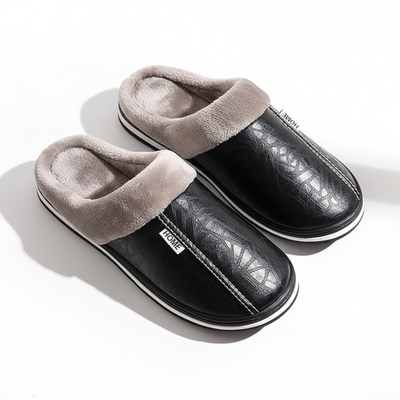 Indoor Cushion Slippers - Footbed Rubber Sole