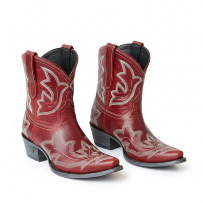 Embroidered Western-Style Boots for Women