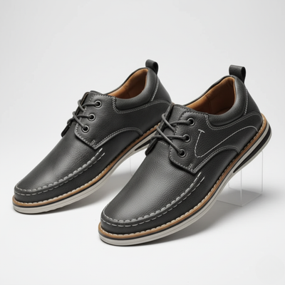 Men’s Lace-Up Dress Shoes – Moc Toe Formal Business Shoes