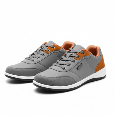 Men’s Low Top Sneakers - Lace-Up Design and Layered Outsole