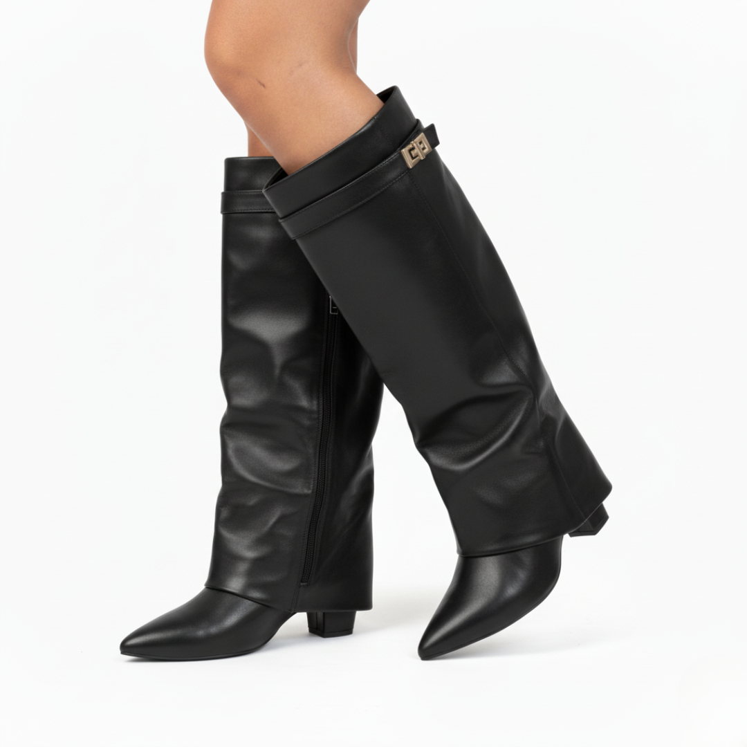 Block Heel Boots for Women | Elegant Fit with Buckle