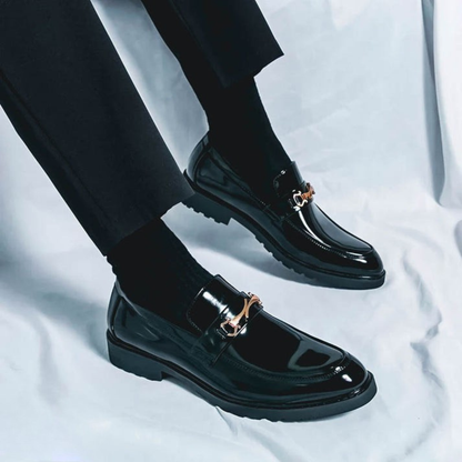 Glossy Loafers for Men | Slip-On Design