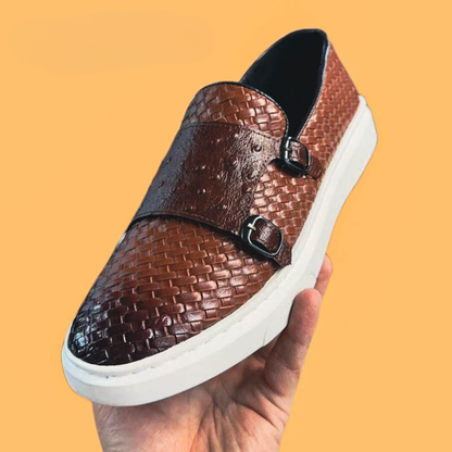 Double Buckle Sneakers for Men | Durable Sole