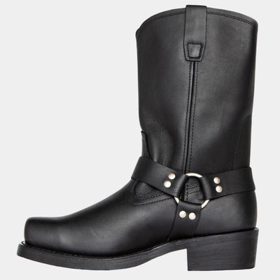 Men’s Western Cowboy Boots - Square Toe Harness Strap Design