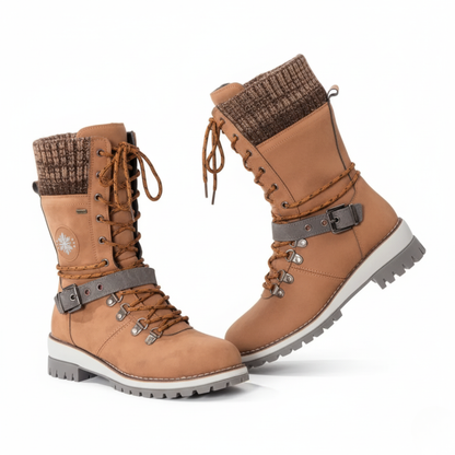 Winter Lace-Up Snow Boots for Women | Knit Cuff