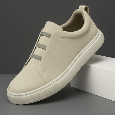 Men’s Slip-On Elastic Sneakers - Low Top Casual Trainers