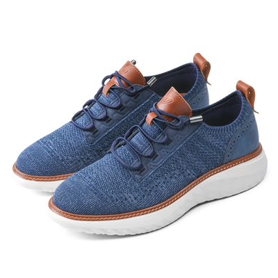 Men’s Mesh Lace-Up Sneakers - Breathable Upper and Low Top Design