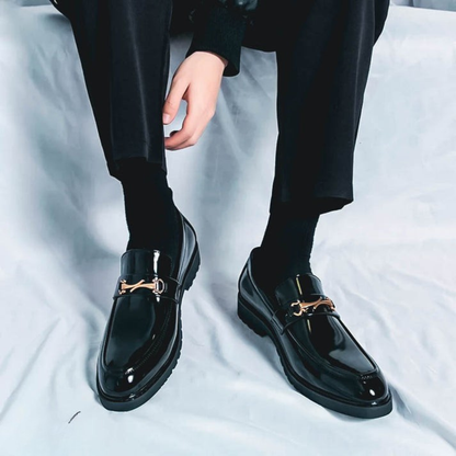 Glossy Loafers for Men | Slip-On Design