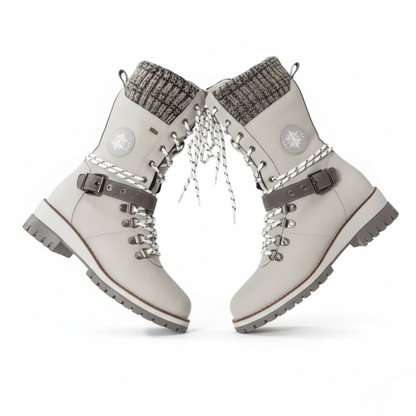 Winter Lace-Up Snow Boots for Women | Knit Cuff