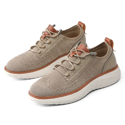 Men’s Mesh Lace-Up Sneakers - Breathable Upper and Low Top Design
