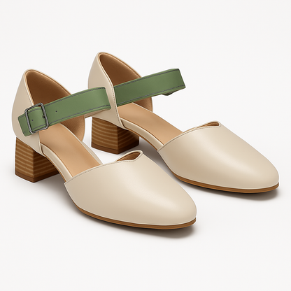 Women’s Wide-Strap Pointed Block Heel