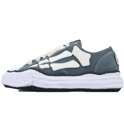 AMIRI x Maison Mihara Yasuhiro MMY Bones Men's Sky Blue White Canvas Sneakers